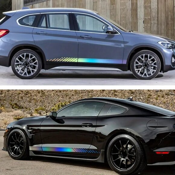 Other | 913 2pcs Vinyl Car Decals Racing Stripes Side Stickers ...